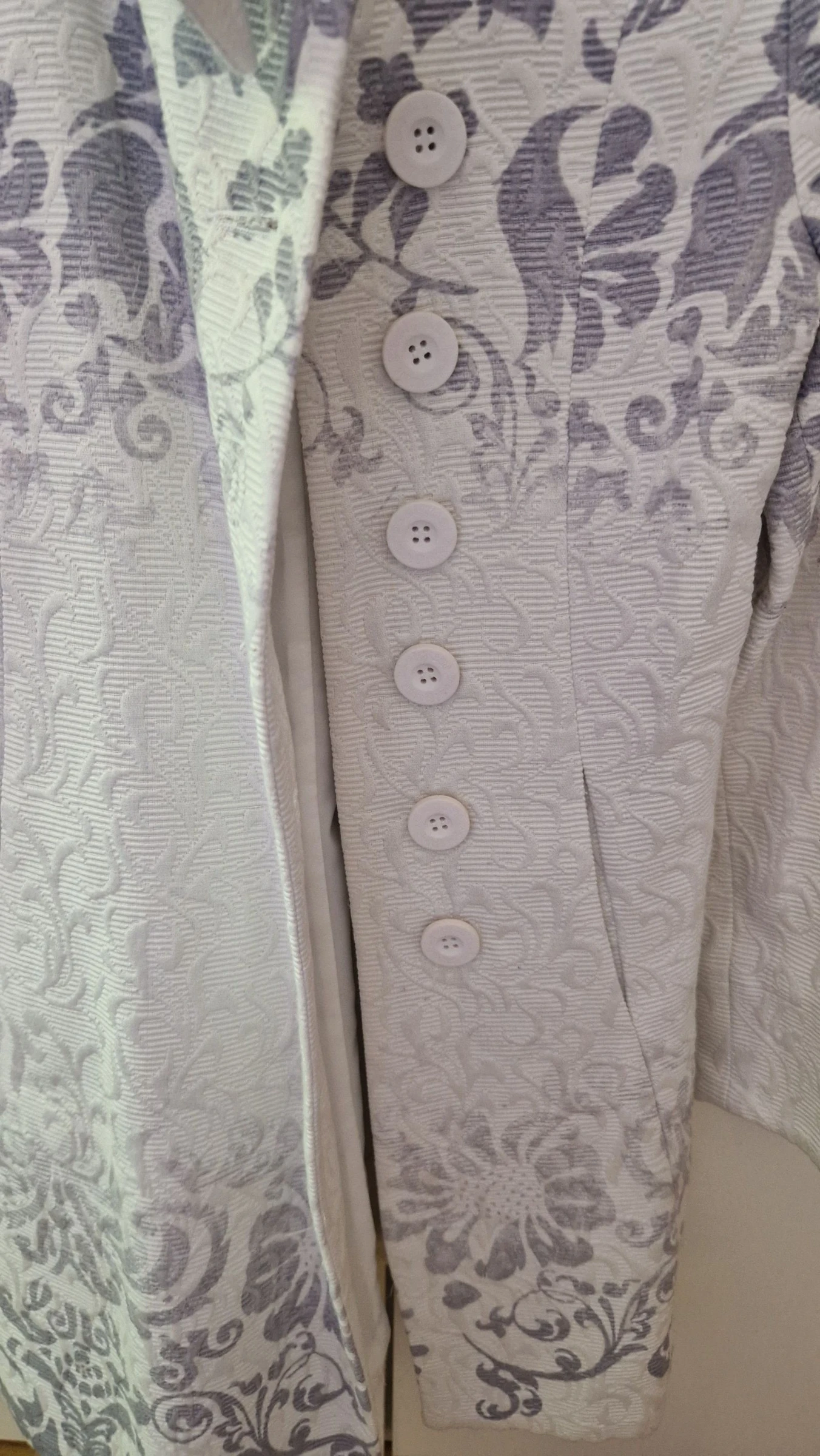 Desigual floral print coat grey white NEW M – photo 6